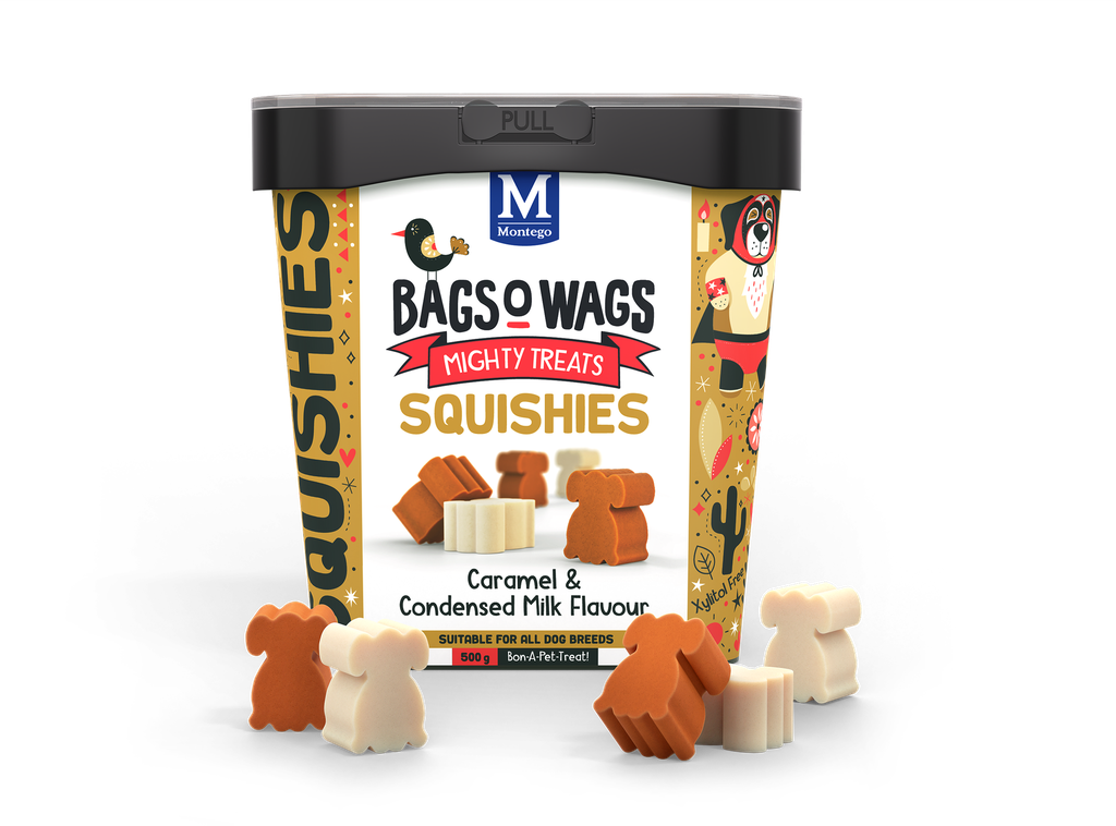 Montego Bags O' Wags Squishies Caramel & Condensed Milk 4 x 500 gr.