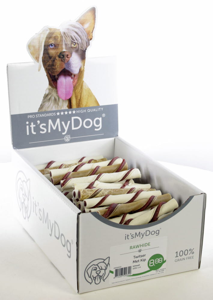 it's My Dog Rawhide Twist Met Kip 100 x 1 st.