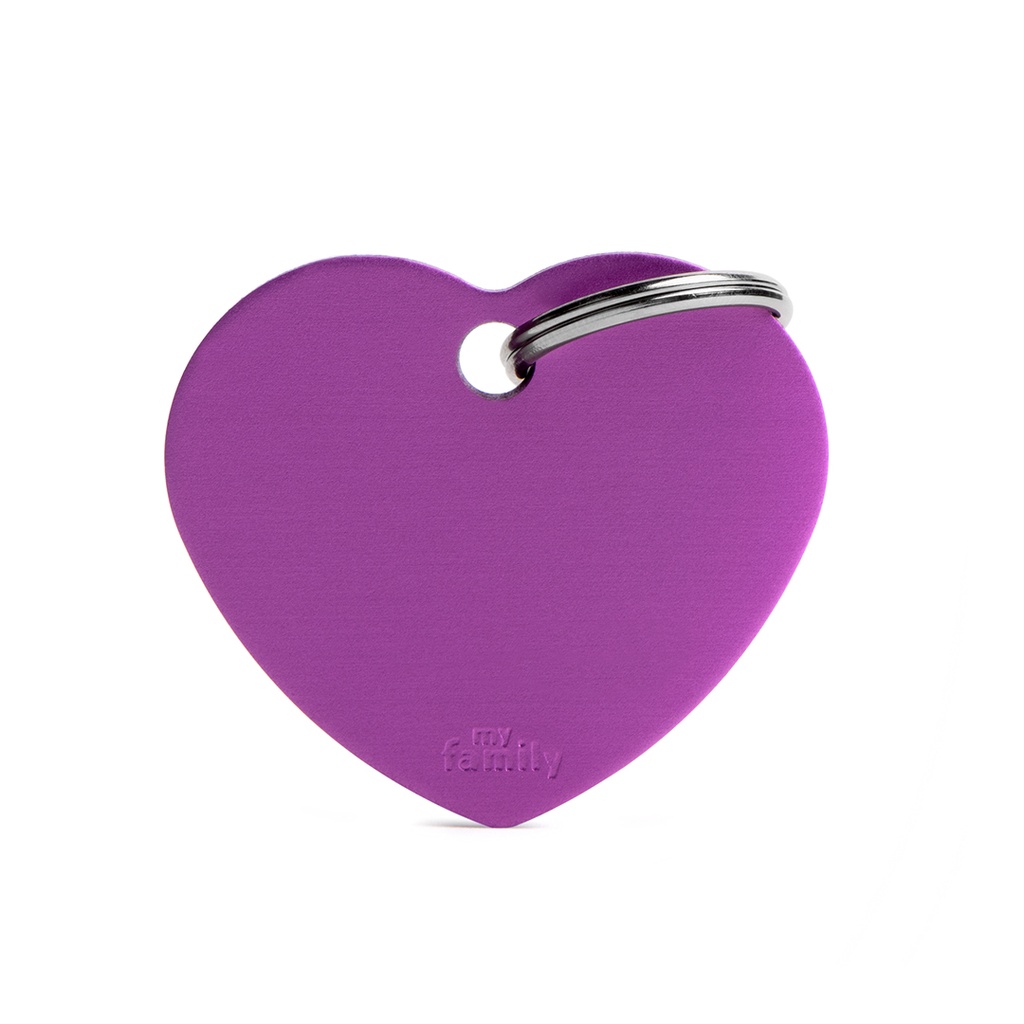 MyFamily Big Heart Aluminum Purple