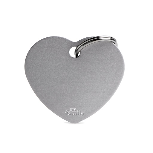[MF25841] MyFamily Big Heart Aluminum Grey