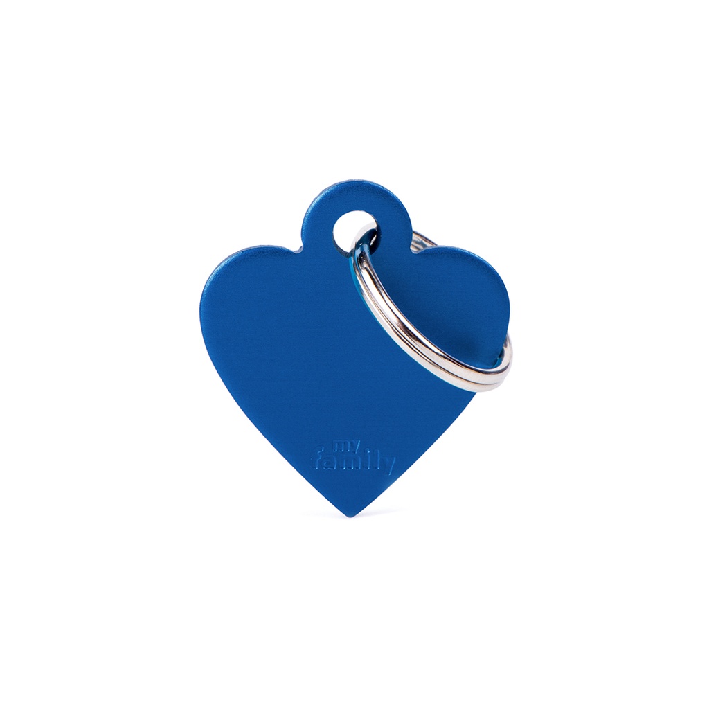 MyFamily Small Heart Aluminum Blue