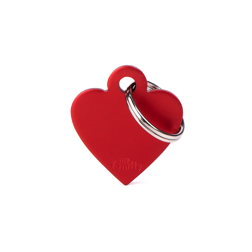 MyFamily Small Heart Aluminum Red