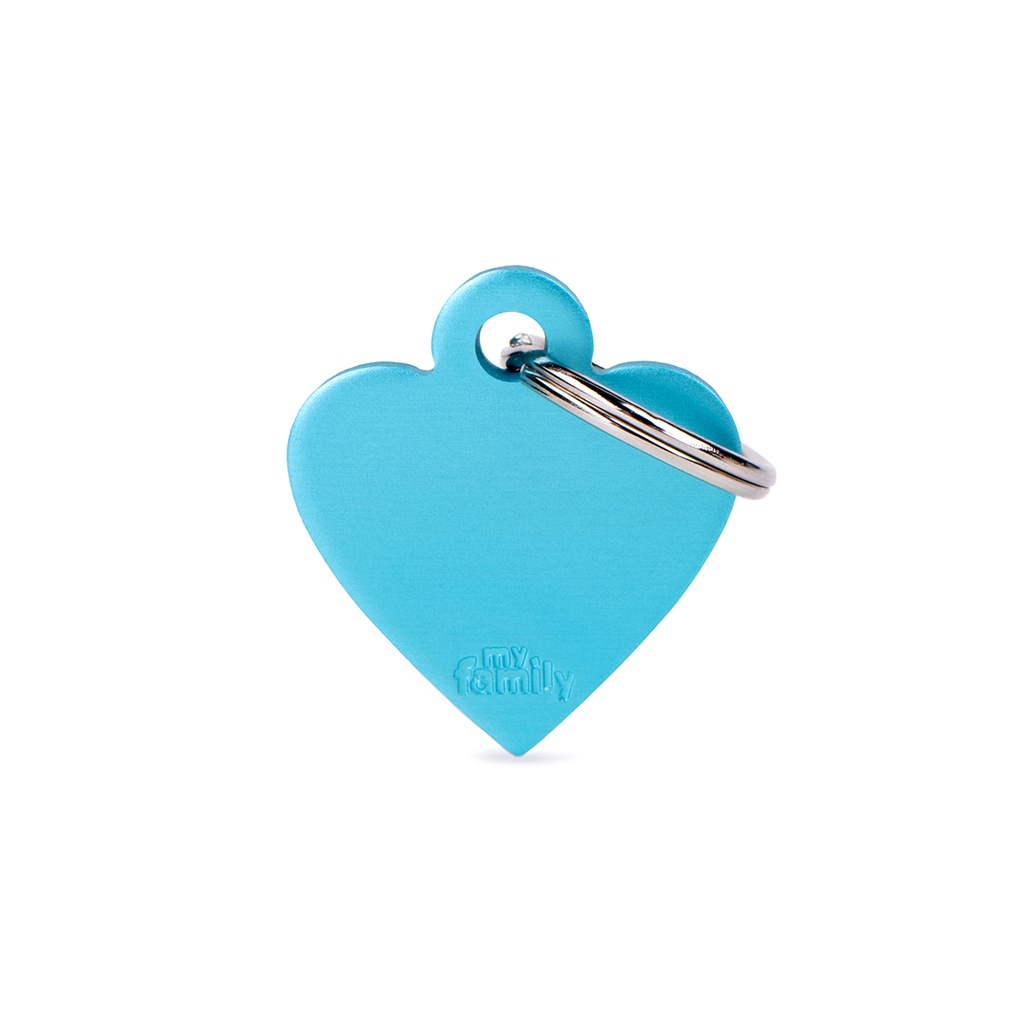 MyFamily Small Heart Aluminum Light Blue