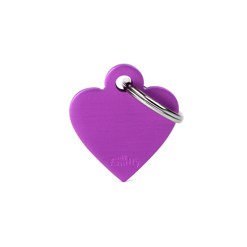 MyFamily Small Heart Aluminum Purple