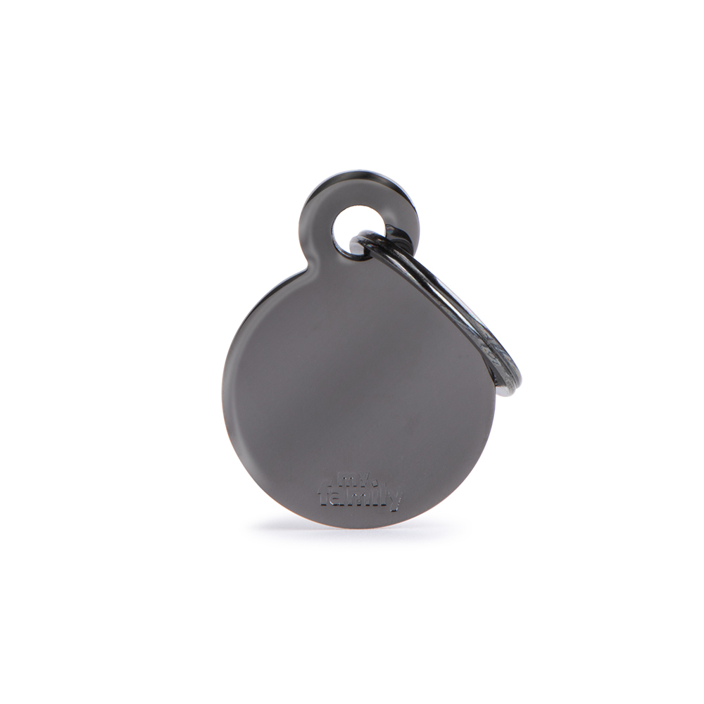 MyFamily Small Round Black Brass