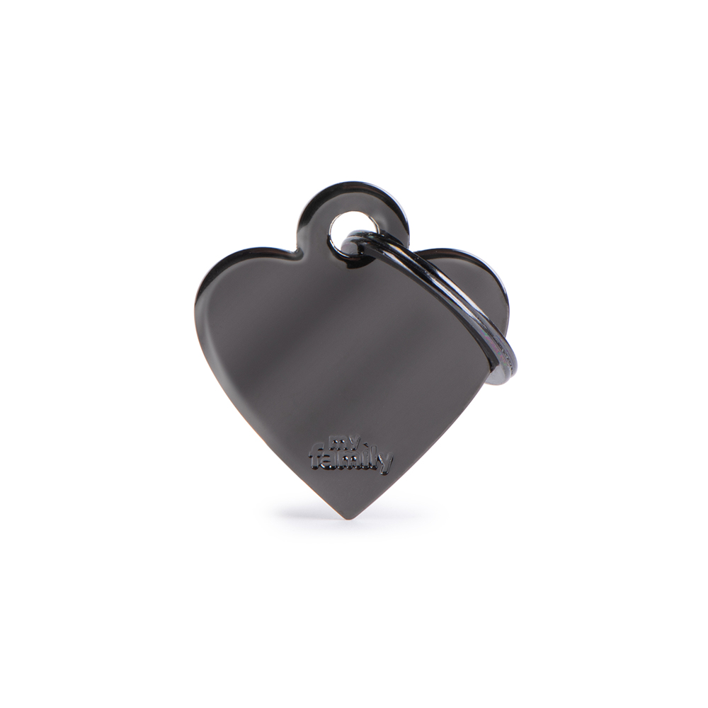 MyFamily Small Heart Black Brass