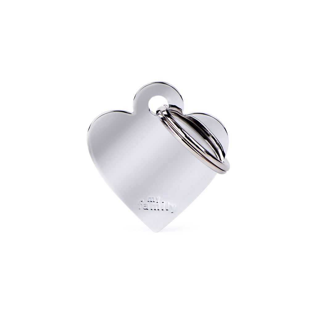 MyFamily Small Heart Chromed Brass
