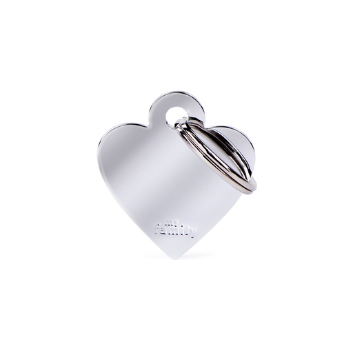 [MF25176] MyFamily Small Heart Chromed Brass
