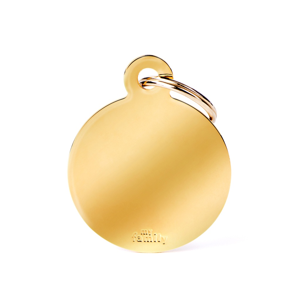 MyFamily Big Round Golden Brass