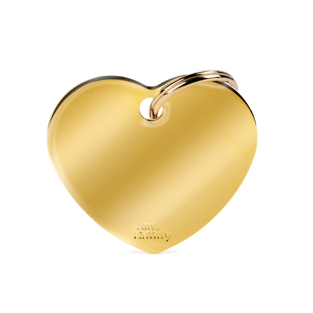 MyFamily Big Heart Golden Brass