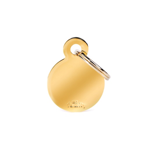 [MF25167] MyFamily Small Round Golden Brass