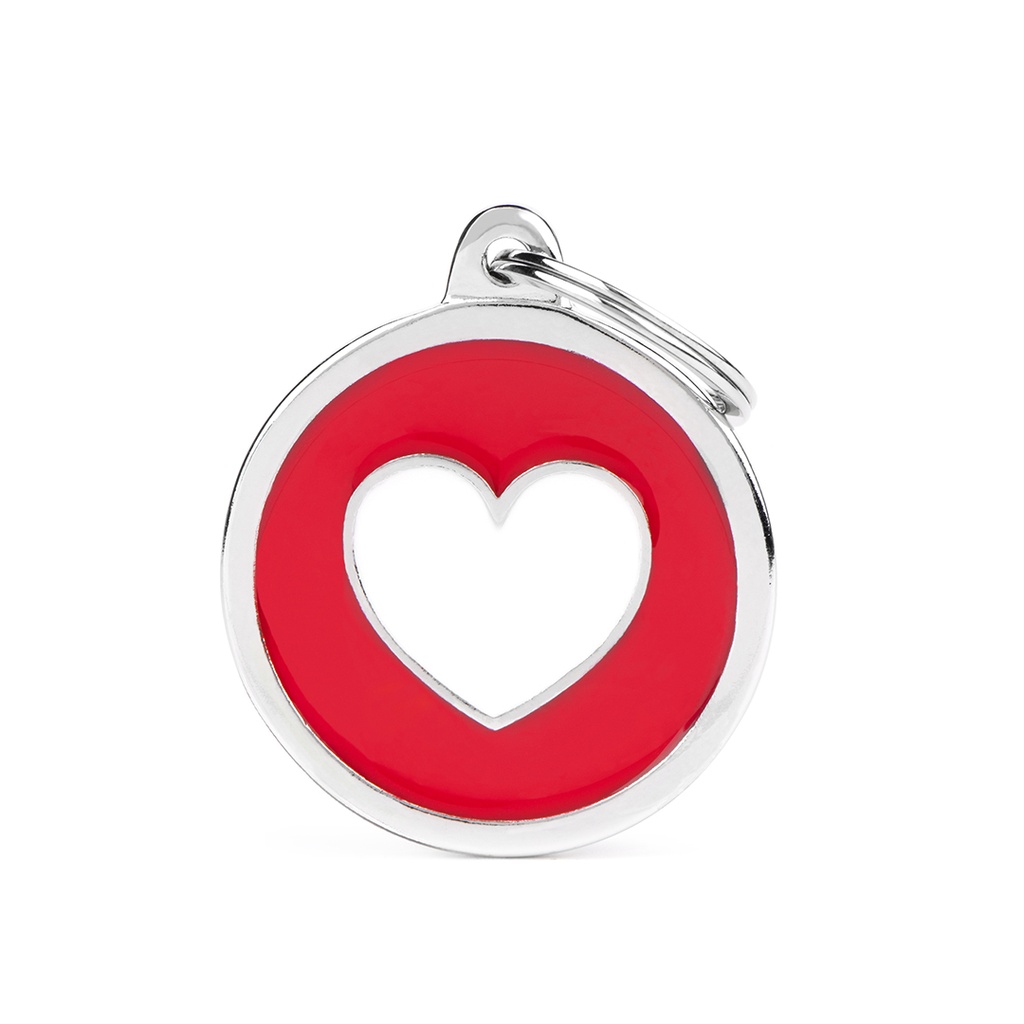 MyFamily Red Big Circle White Heart