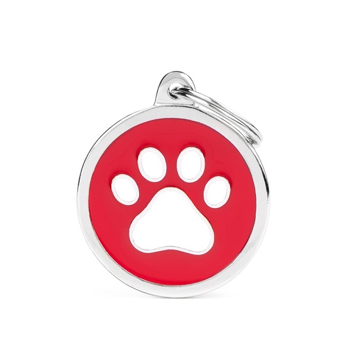 [MF25230] MyFamily Red Big Circle White Paw