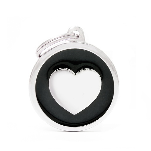 [MF25946] MyFamily Black Big Circle Heart