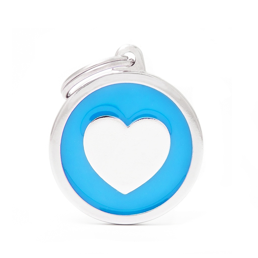MyFamily Light Blue Big Circle Heart