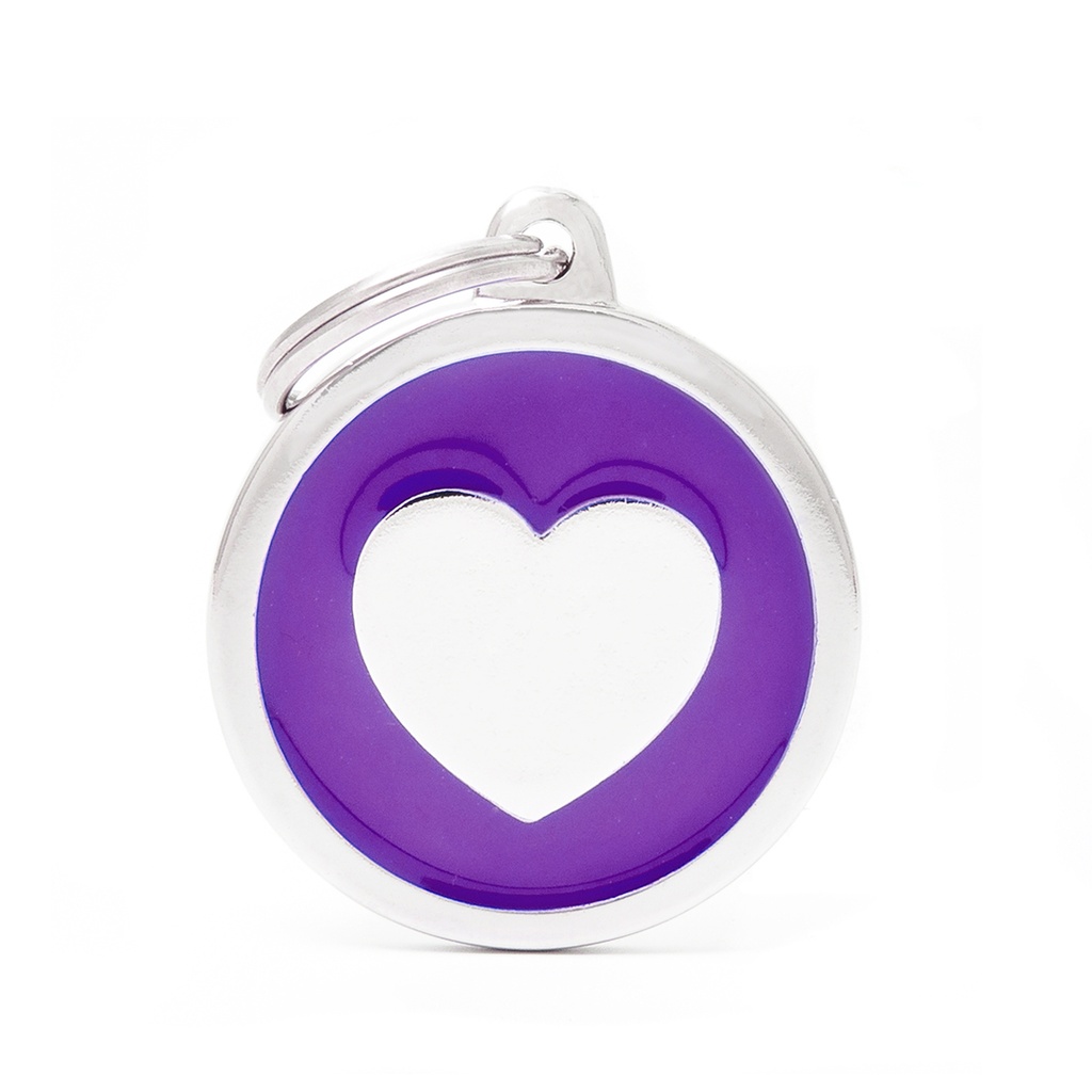 MyFamily Purple Big Circle Heart