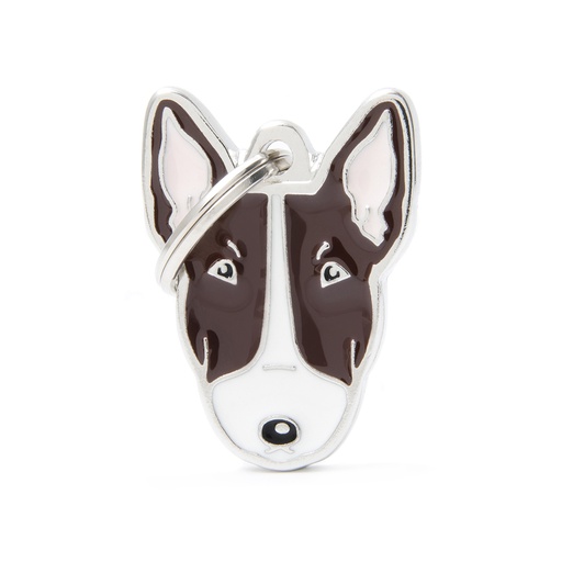 [MF25815] MyFamily White And Brown Bull Terrier 