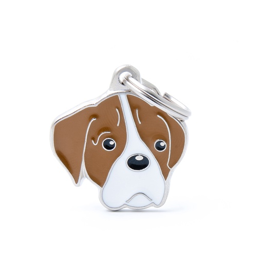 [MF25055] MyFamily White And Brown Boxer