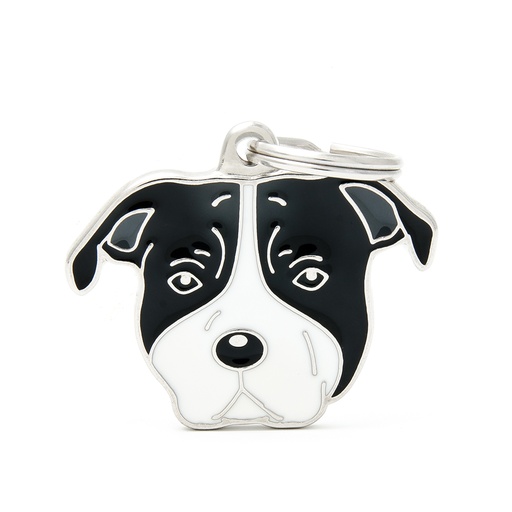 [MF25986] MyFamily Black And White Amstaff