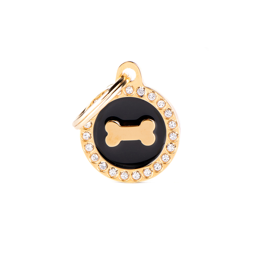 MyFamily Black Circle Glam Bone Gold