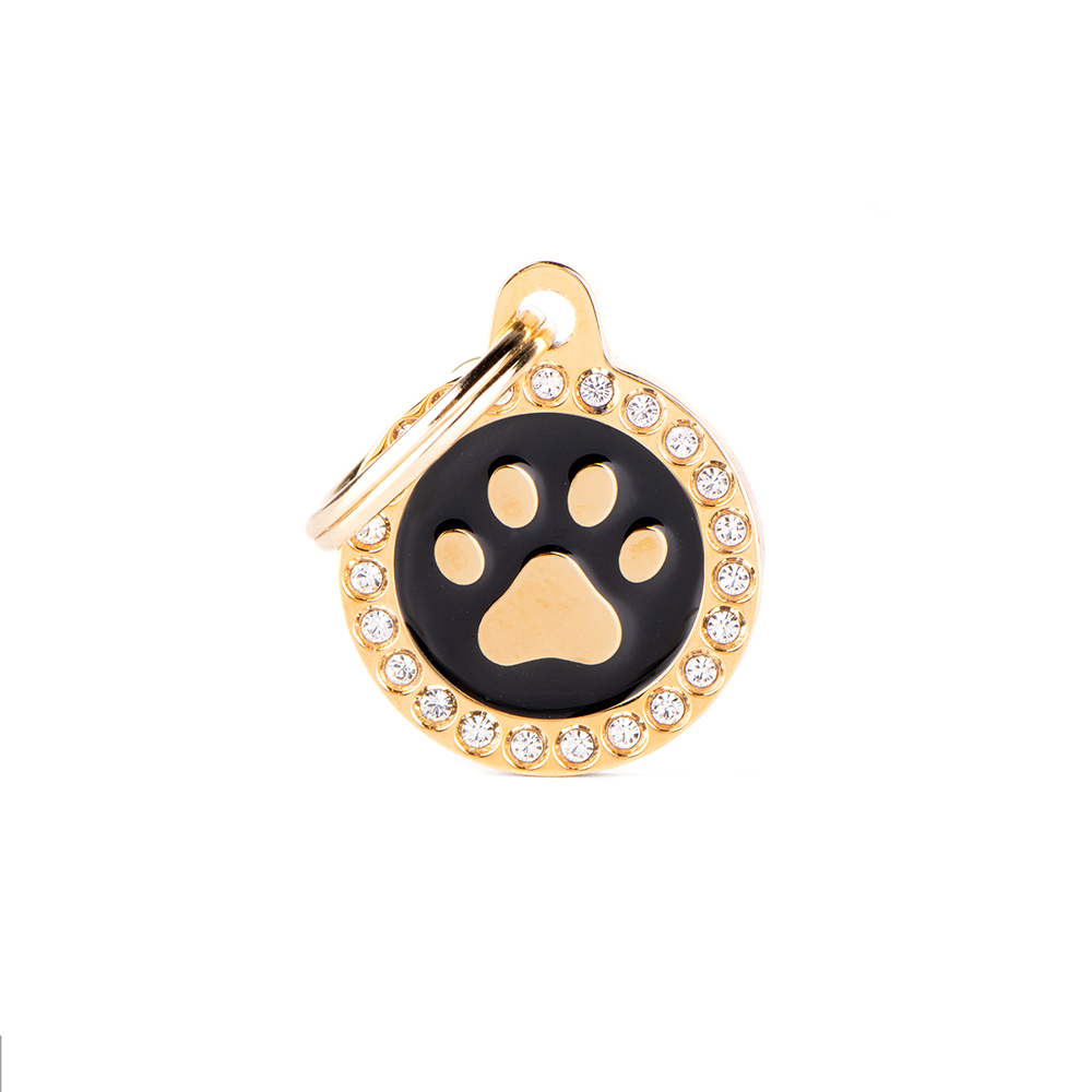 MyFamily Black Circle Glam Paw Gold