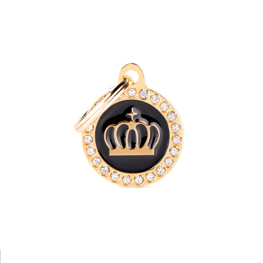 [MF27874] MyFamily Black Circle Glam Crown Gold