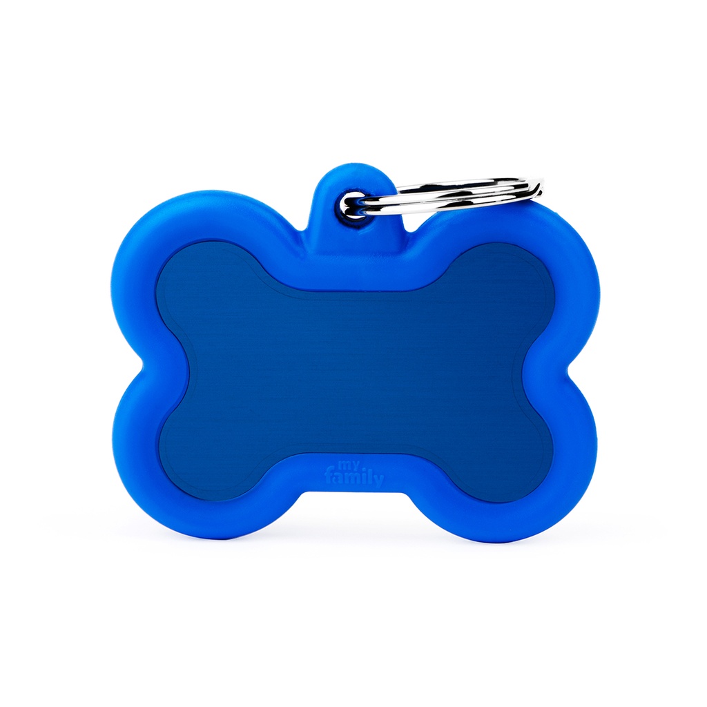 MyFamily Aluminium Blue Bone With Blue Rubber