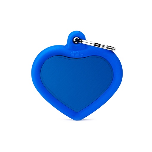 [MF27430] MyFamily Aluminium Blue Heart With Blue Rubber