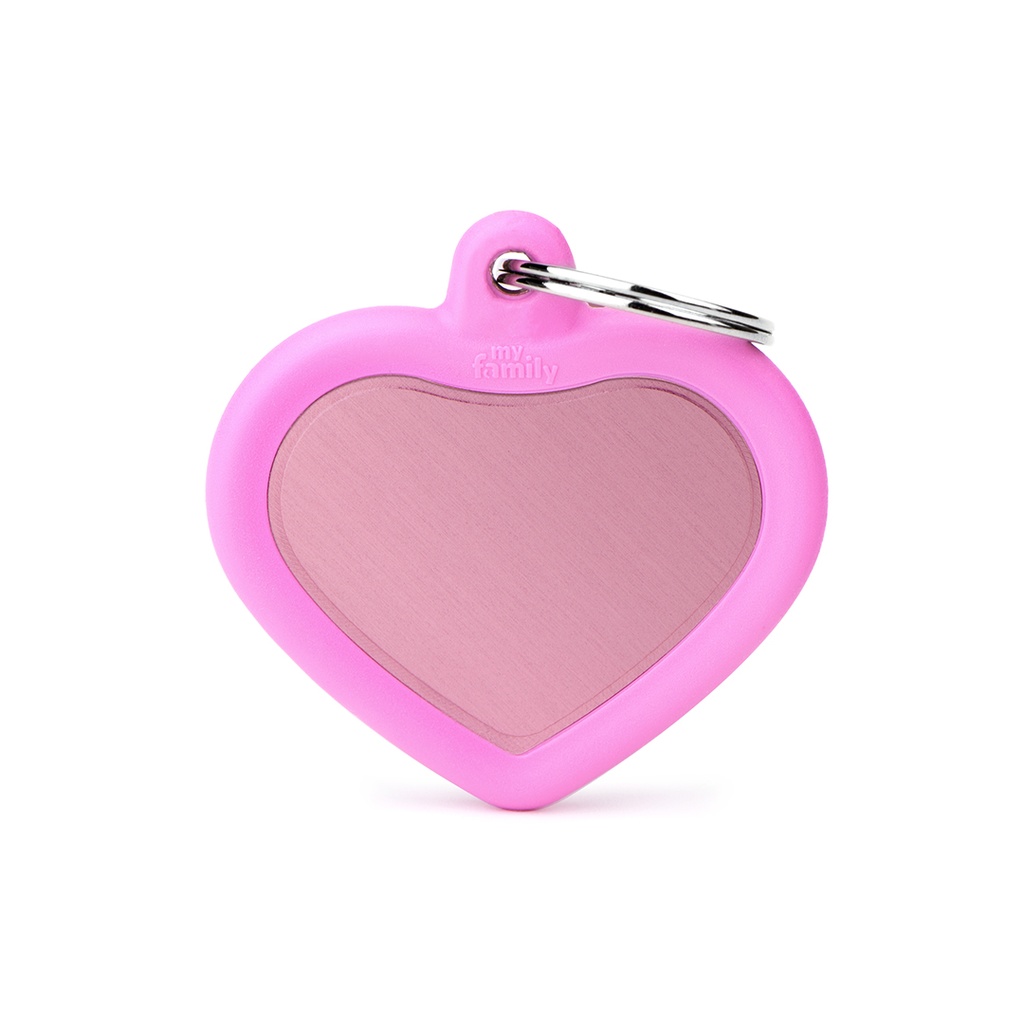 MyFamily Aluminium Pink Heart With Pink Rubber