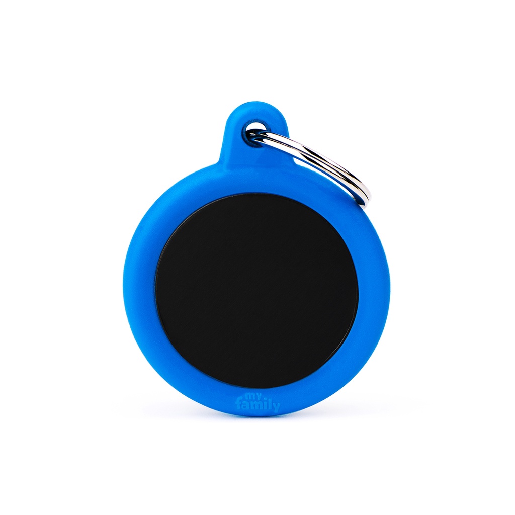 MyFamily Aluminium Black Circle With Blue Rubber