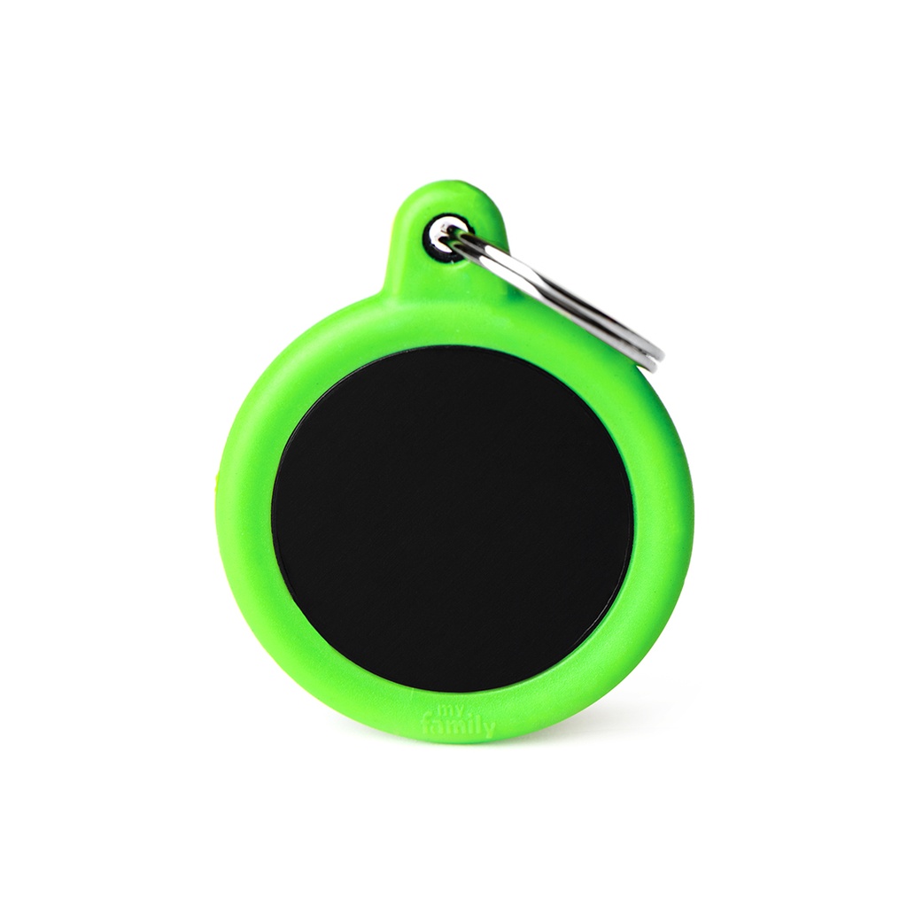 MyFamily Aluminium Black Circle With Green Rubber