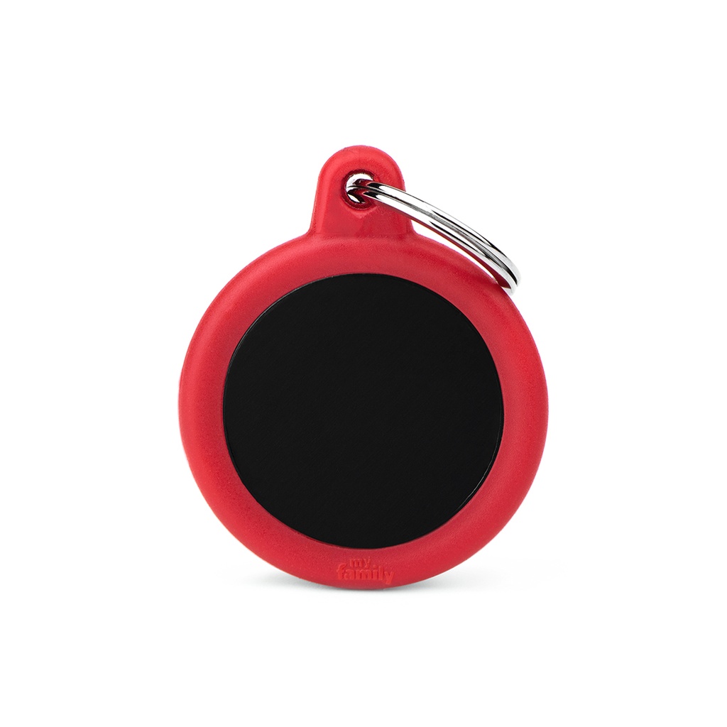 MyFamily Aluminium Black Circle With Red Rubber