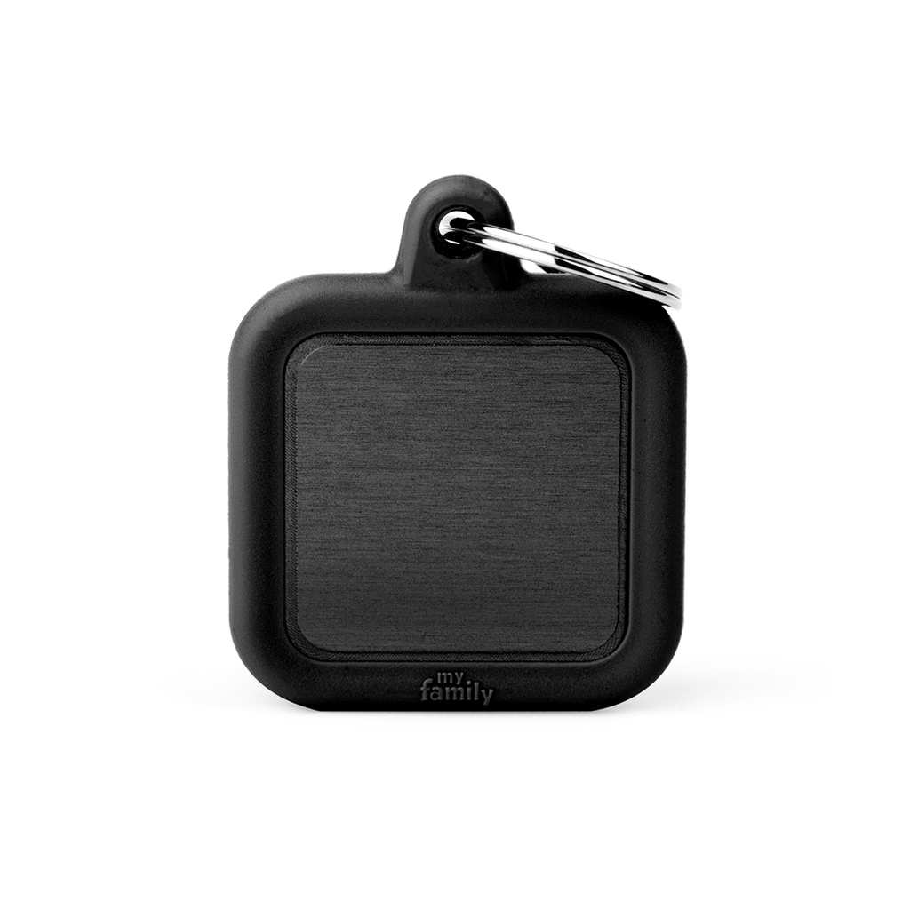 MyFamily Aluminium Black Square With Black Rubber