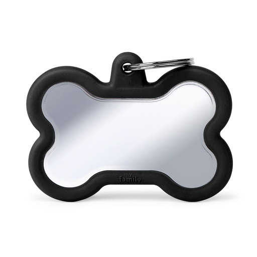 [MF21024] MyFamily Chromed XL Bone With Black Rubber
