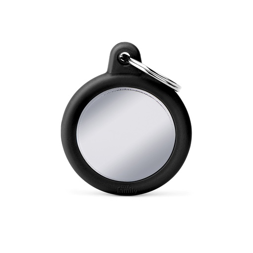 [MF27448] MyFamily Chromed Circle With Black Rubber