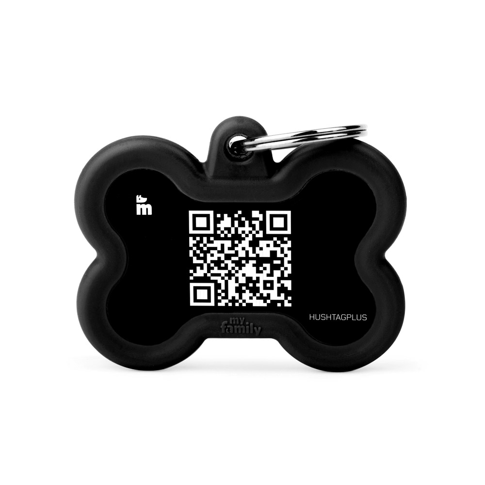 MyFamily Qrcode Aluminium Black Bone With Black Rubber