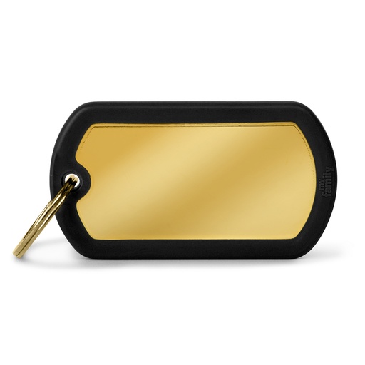 [MF85037] MyFamily Gold Military With Black Rubber