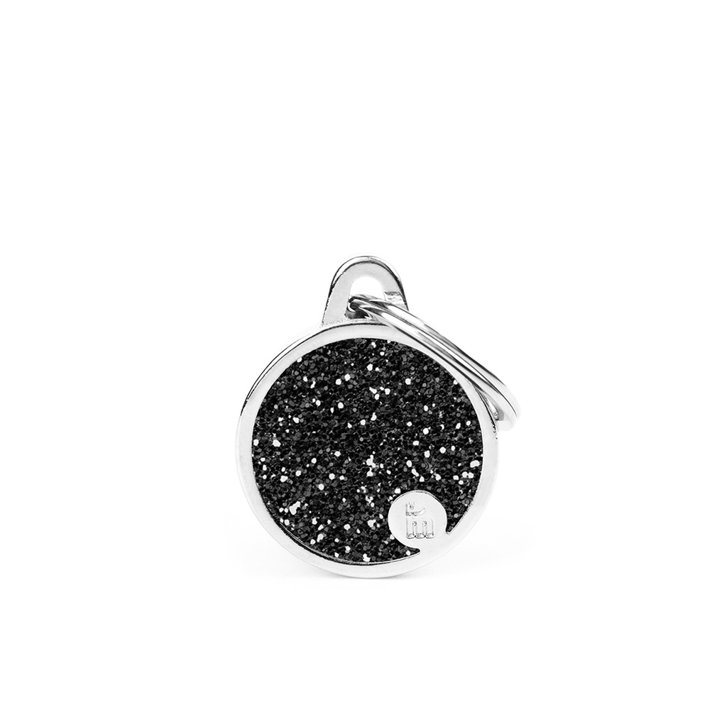 MyFamily Small Circle Glitter Black