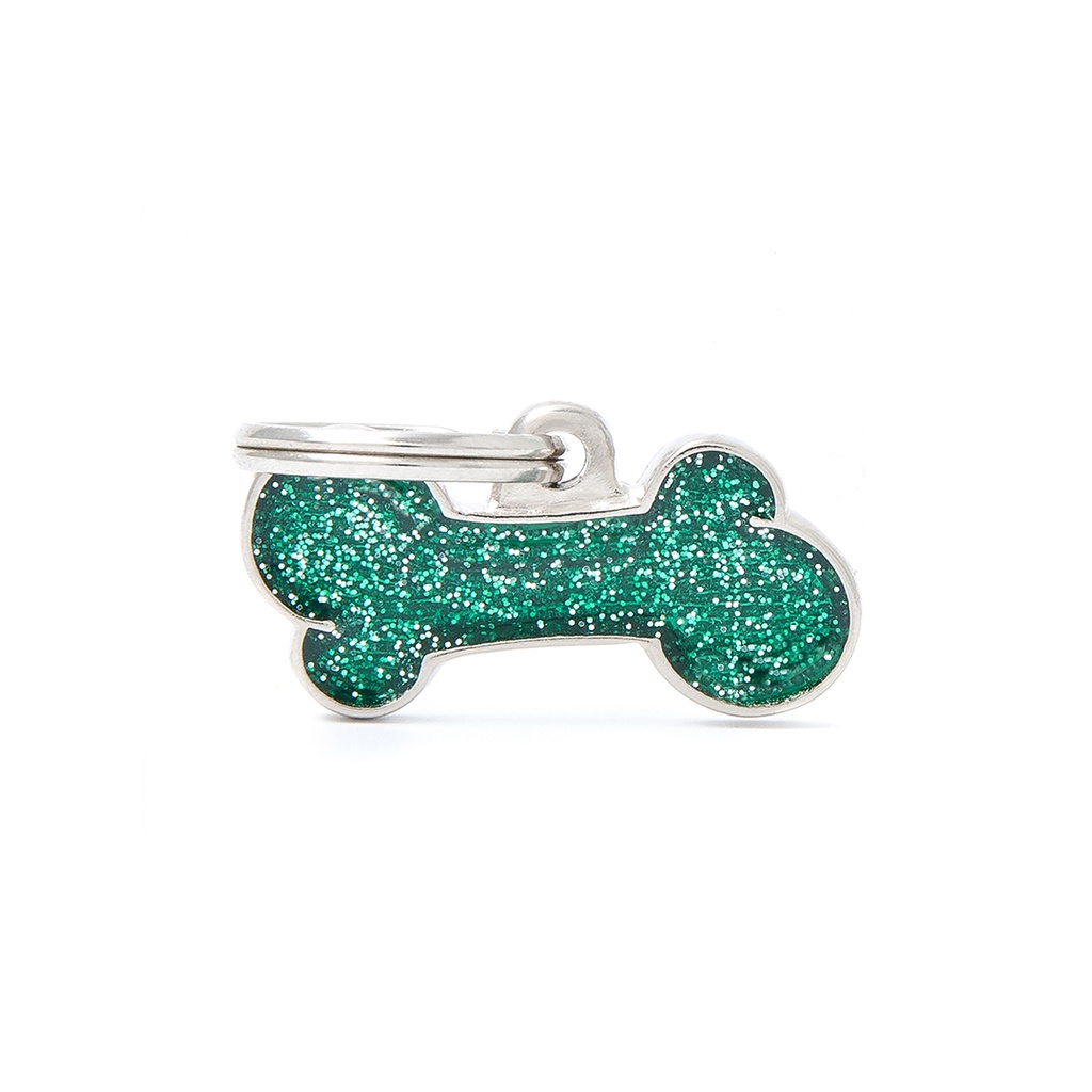MyFamily Small Bone Glitter Green