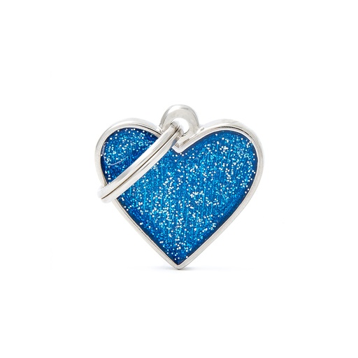 [MF25746] MyFamily Small Heart Glitter Blue