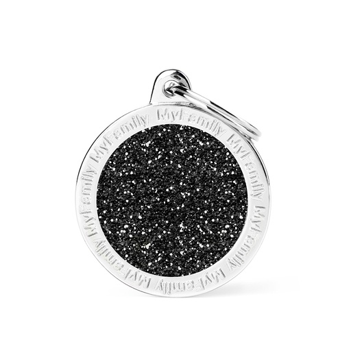 [MF27224] MyFamily Big Circle Glitter Black