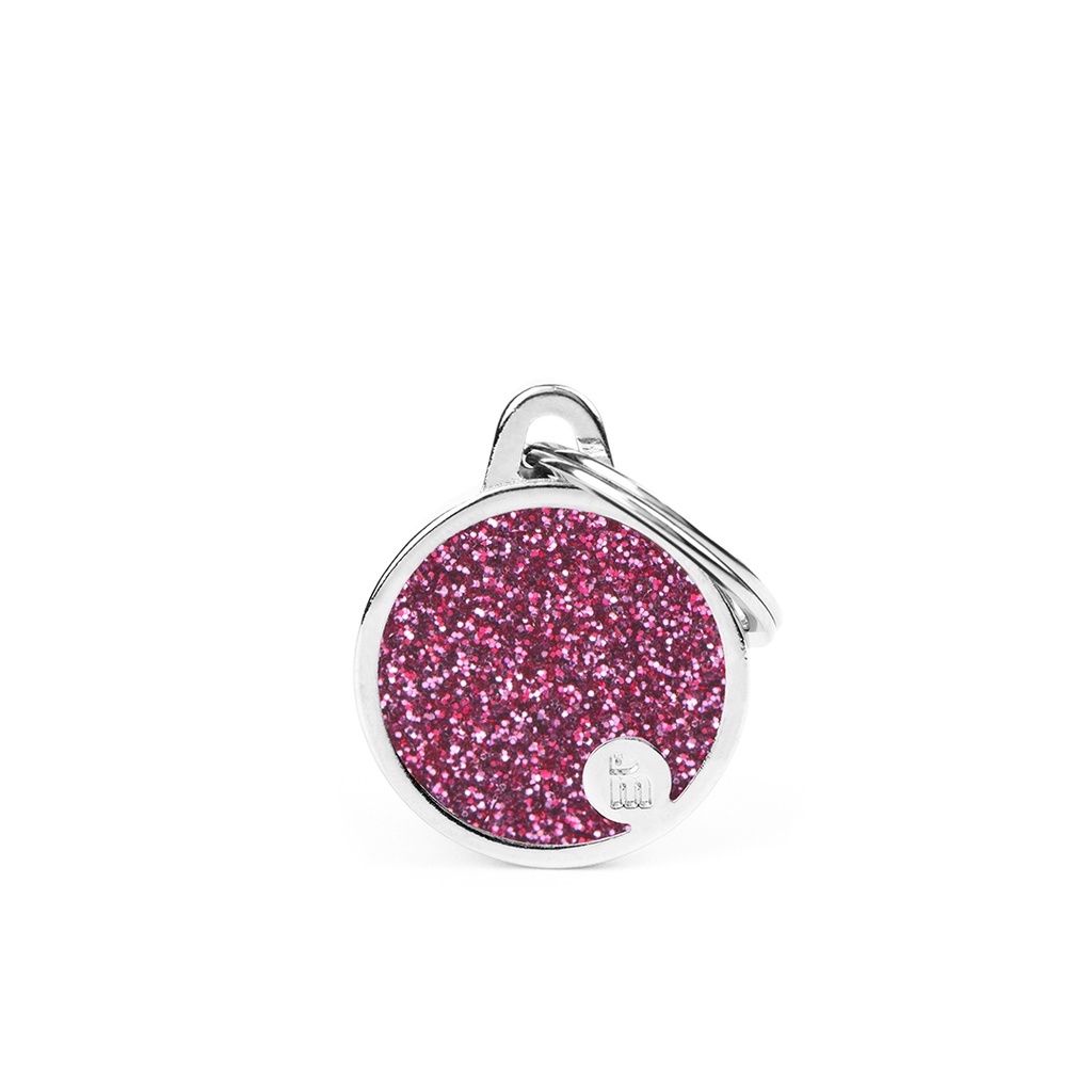 MyFamily Small Circle Glitter Pink