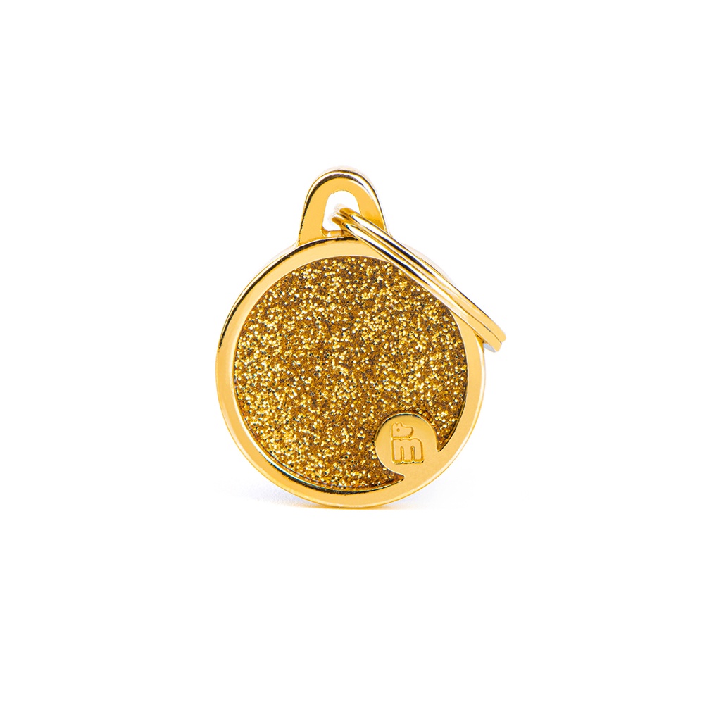MyFamily Small Circle Glitter Gold