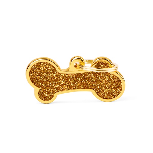 [MF27370] MyFamily Big Bone Glitter Gold