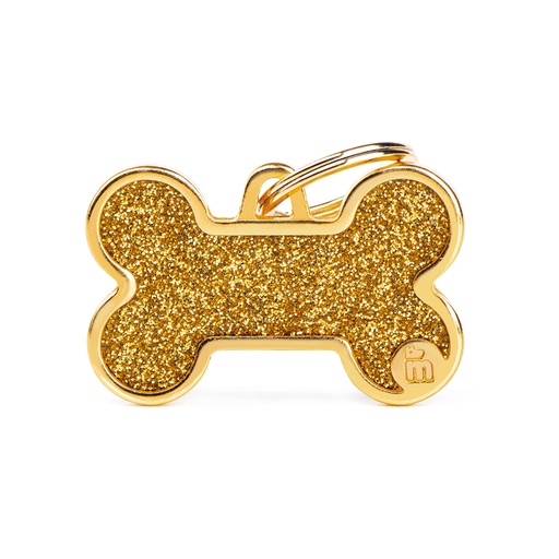 [MF21821] MyFamily Big Bone Glitter Gold