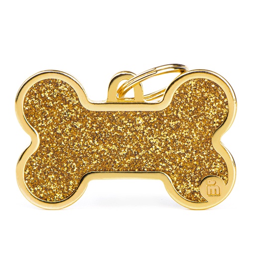 [MF21824] MyFamily XL Bone Glitter Gold