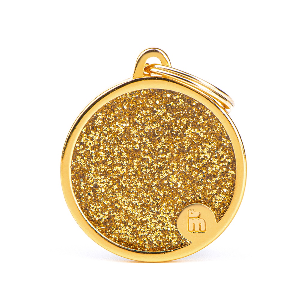 MyFamily Big Circle Glitter Gold