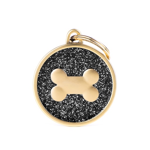 [MF85562] MyFamily Big Circle Black Glitter
