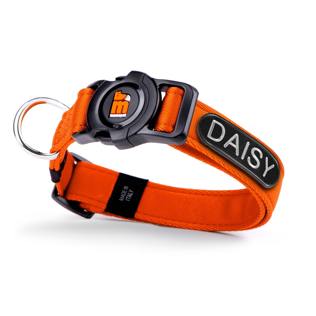 MyFamily Dog Collar Memopet ID Orange L