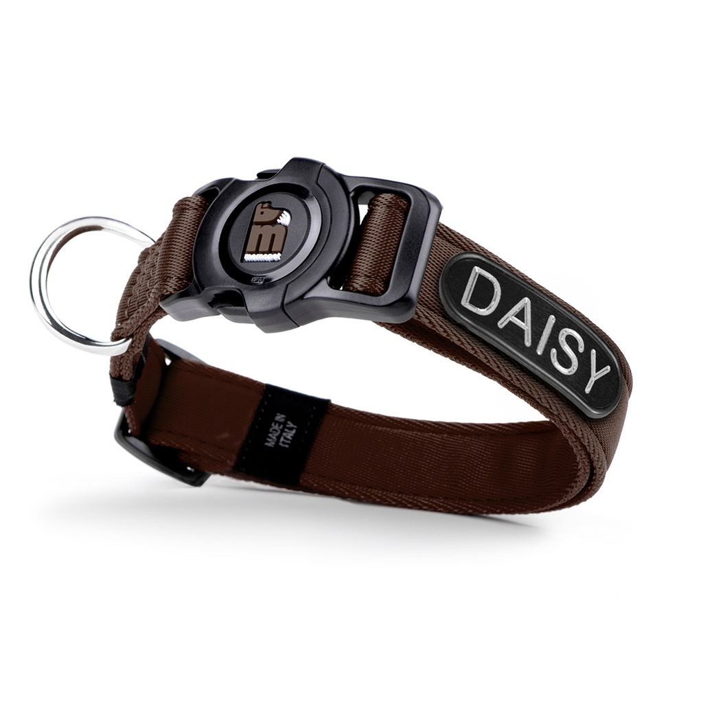 MyFamily Dog Collar Memopet ID Brown XS